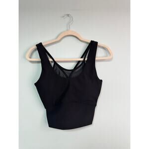 NWOT! Move Theology Double Layer Cropped Bra Top - Medium - Black